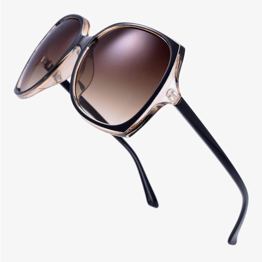 Stylish Black and Brown Oversized Sunglasses
